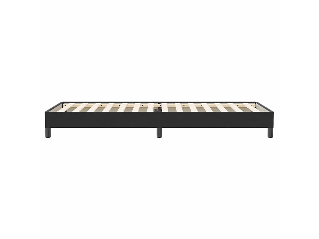 Cama com molas sem colchão 90x220 cm veludo preto