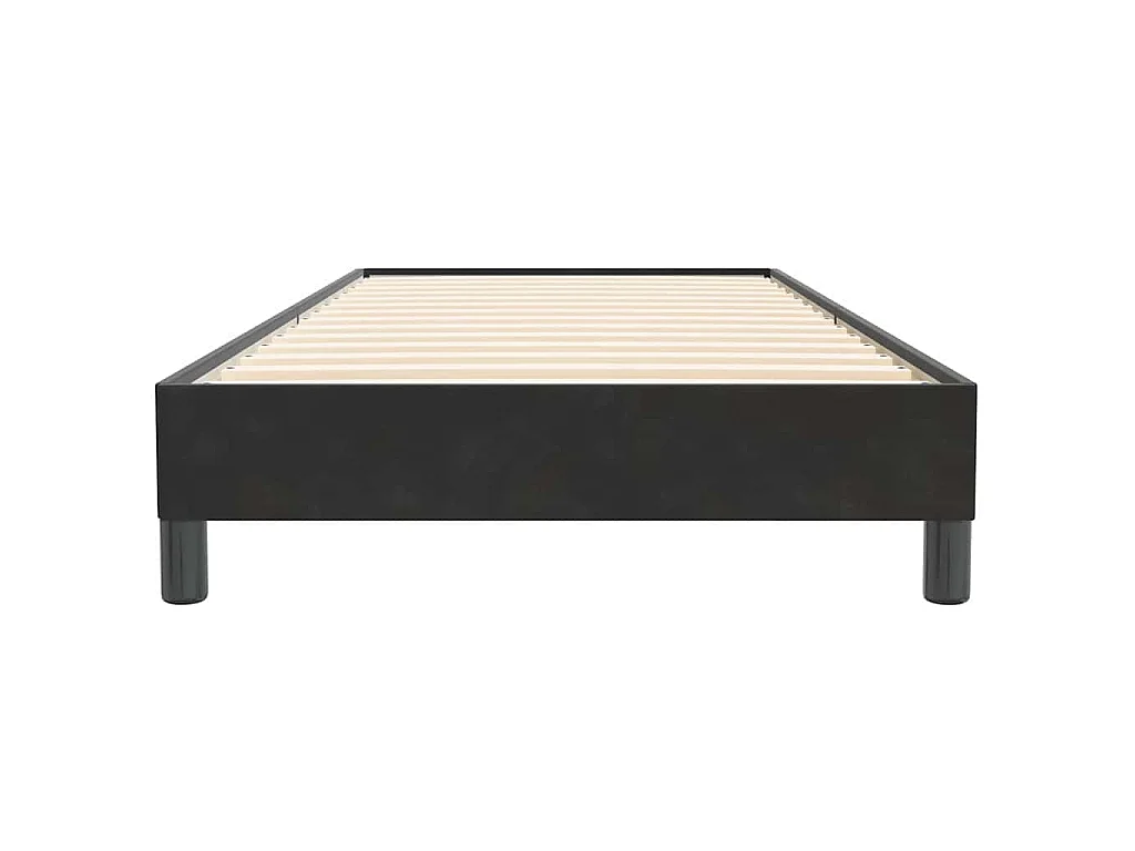 Cama com molas sem colchão 90x220 cm veludo preto