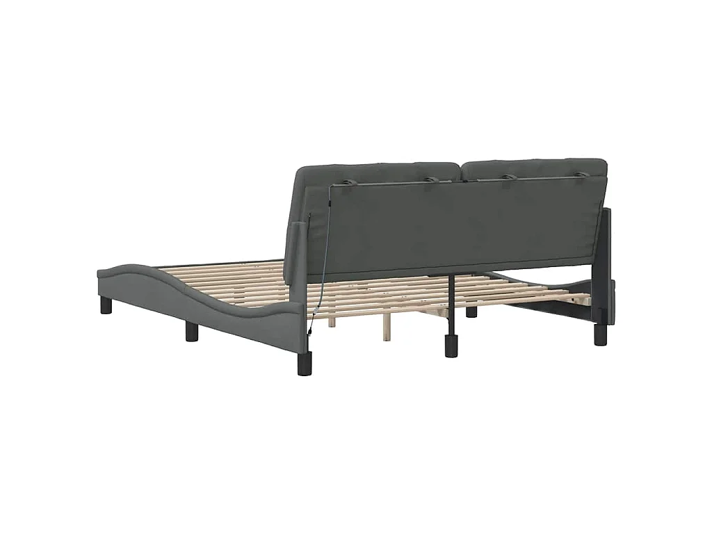 Giroletto con LED senza Materasso 160x200 cm Tessuto