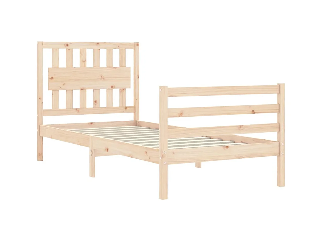 Cadre de lit sans matelas 90x200 cm bois massif