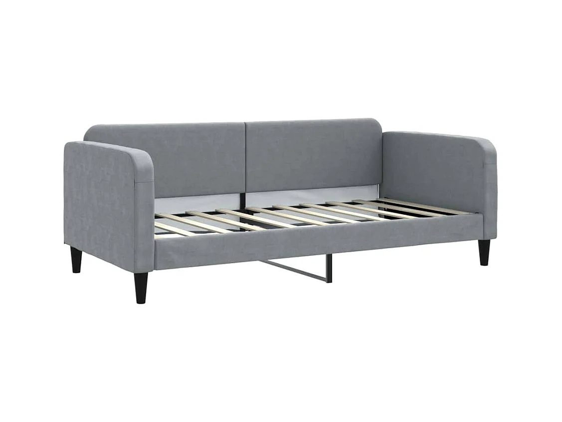 Divano Letto Estraibile Materassi Grigio Chiaro 90x190 Tessuto