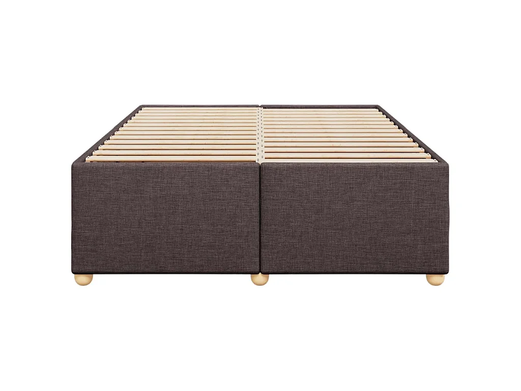 Bedframe zonder matras stof donkerbruin 140x200 cm