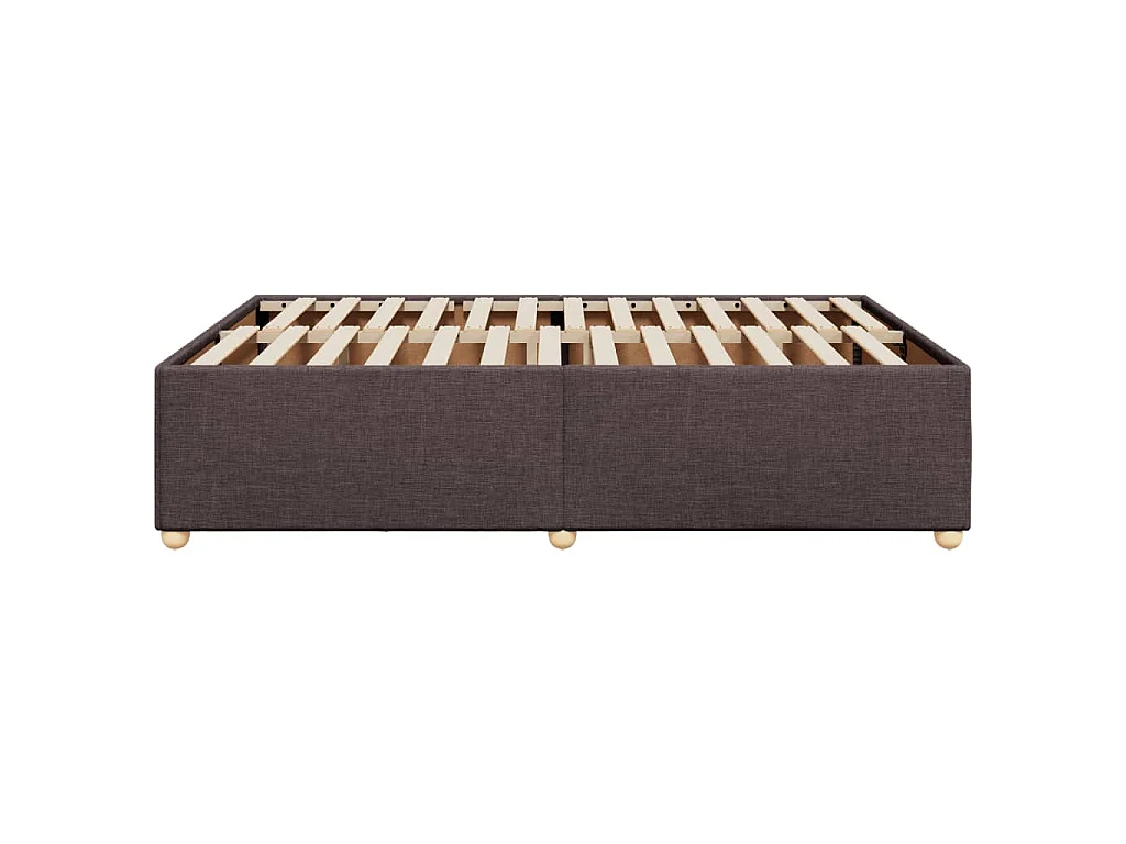 Bedframe zonder matras stof donkerbruin 140x200 cm