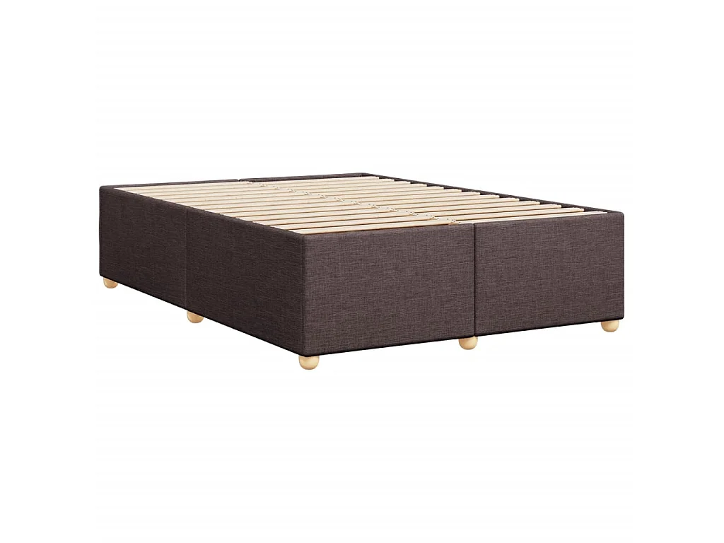 Bedframe zonder matras stof donkerbruin 140x200 cm