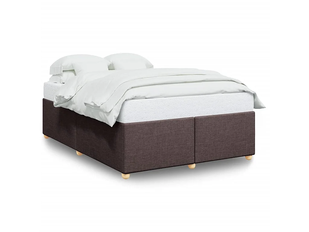 Bedframe zonder matras stof donkerbruin 140x200 cm