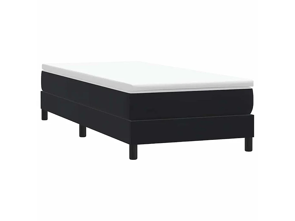 Boxspring zonder matras fluweel zwart 90x210 cm