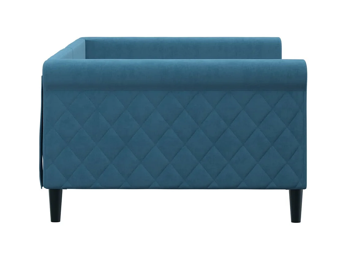 Tagesbett Blau 100x200 cm Samt