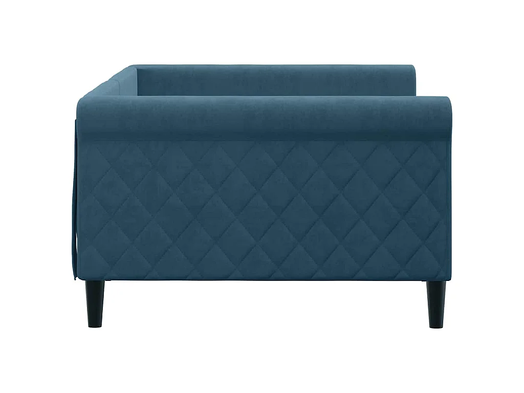 Lit de repos sans matelas bleu 100x200 cm velours
