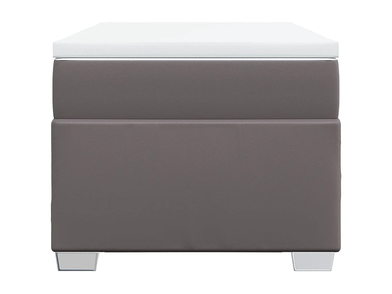 Sommier à lattes de lit avec matelas Gris 100x200 cm Similicuir