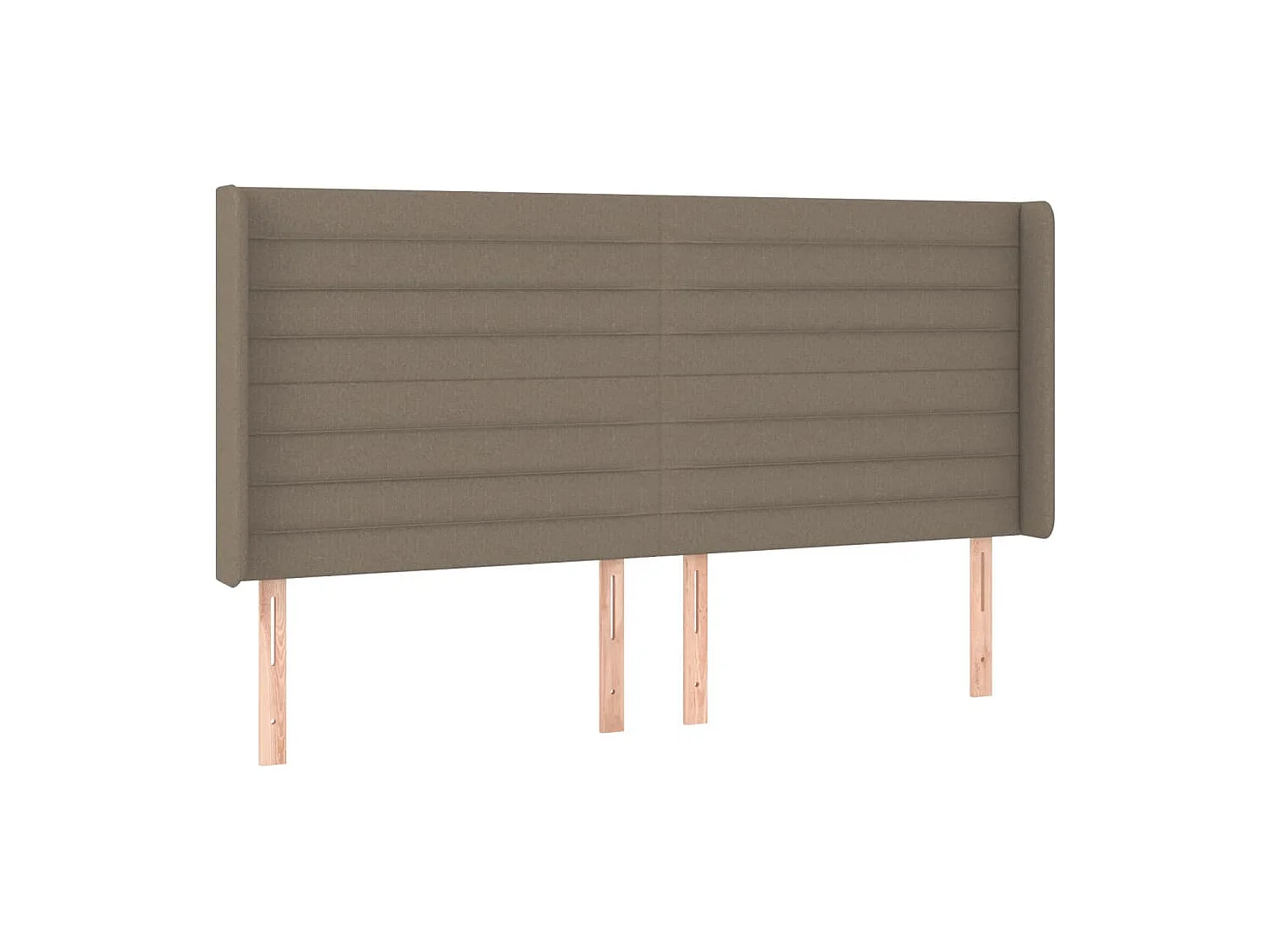 Letto a Molle con Materasso e LED Tortora 160x200 cm in Tessuto