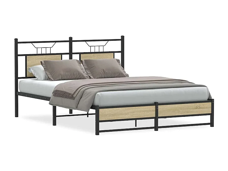 Bettgestell ohne Matratze Sonoma-Eiche 140x200 cm Holzwerkstoff