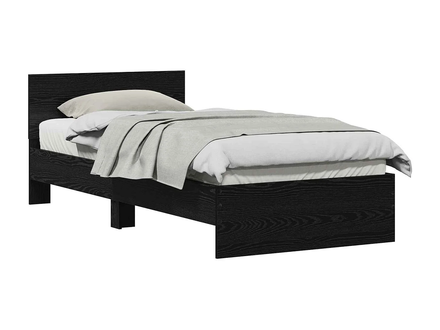 Cadre de lit Chêne noir 90 x 200 cm Bois d'ingénierie