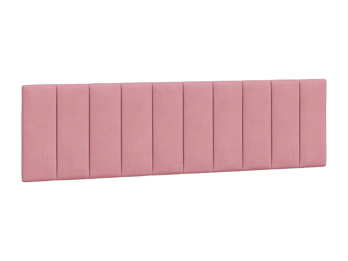 Bedframe met LED zonder matras "Hanko"  fluweel roze 180x200 cm