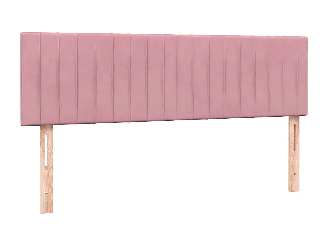 Boxspringbett mit Matratze Rosa 140x210 cm Samt