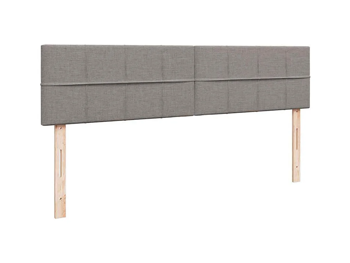 Lit ottoman avec matelas et LED Taupe 180x200cm tissu