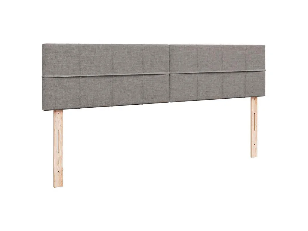 Pouf Letto con Materasso e LED Tortora 180x200cm in Tessuto