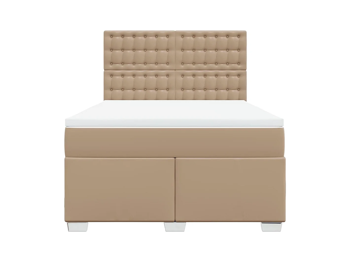 Sommier à lattes de lit avec matelas Cappuccino 140x190 cm