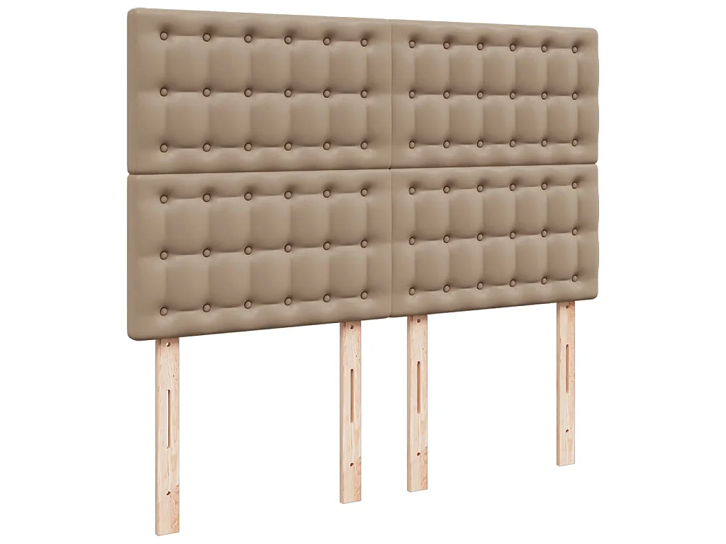 Boxspringbett Matratze Cappuccino-Braun 140x190cm Kunstleder