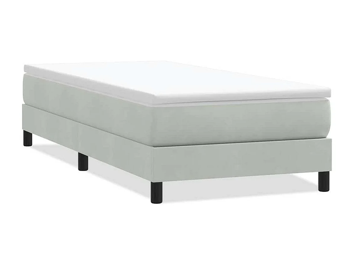 Sommier à lattes de lit sans matelas gris clair 90x210 cm