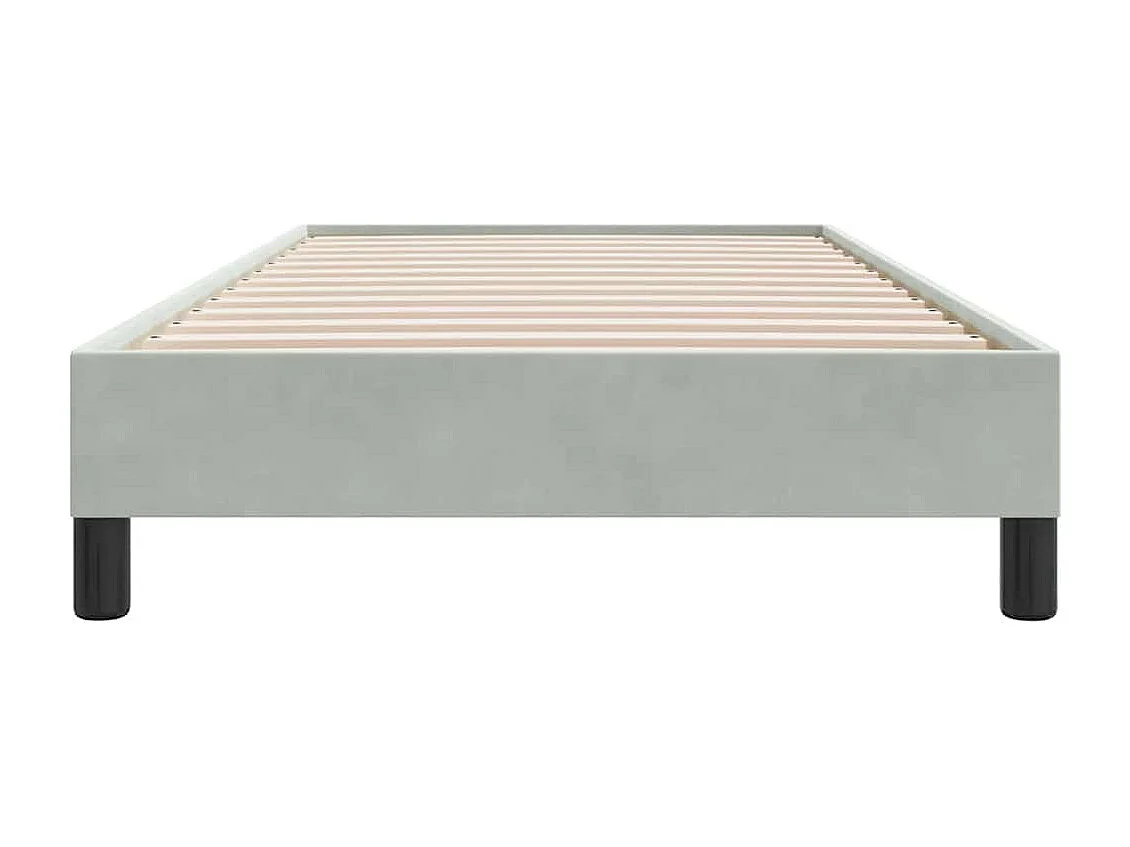 Sommier à lattes de lit sans matelas gris clair 90x210 cm