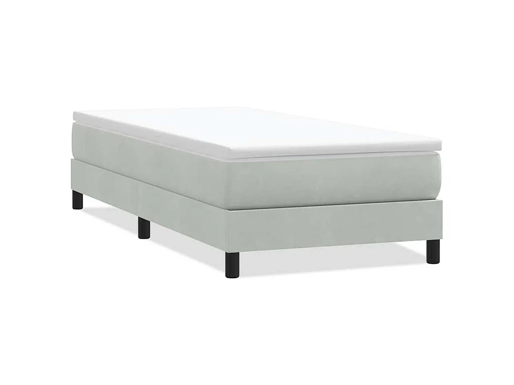 Sommier à lattes de lit sans matelas gris clair 90x210 cm