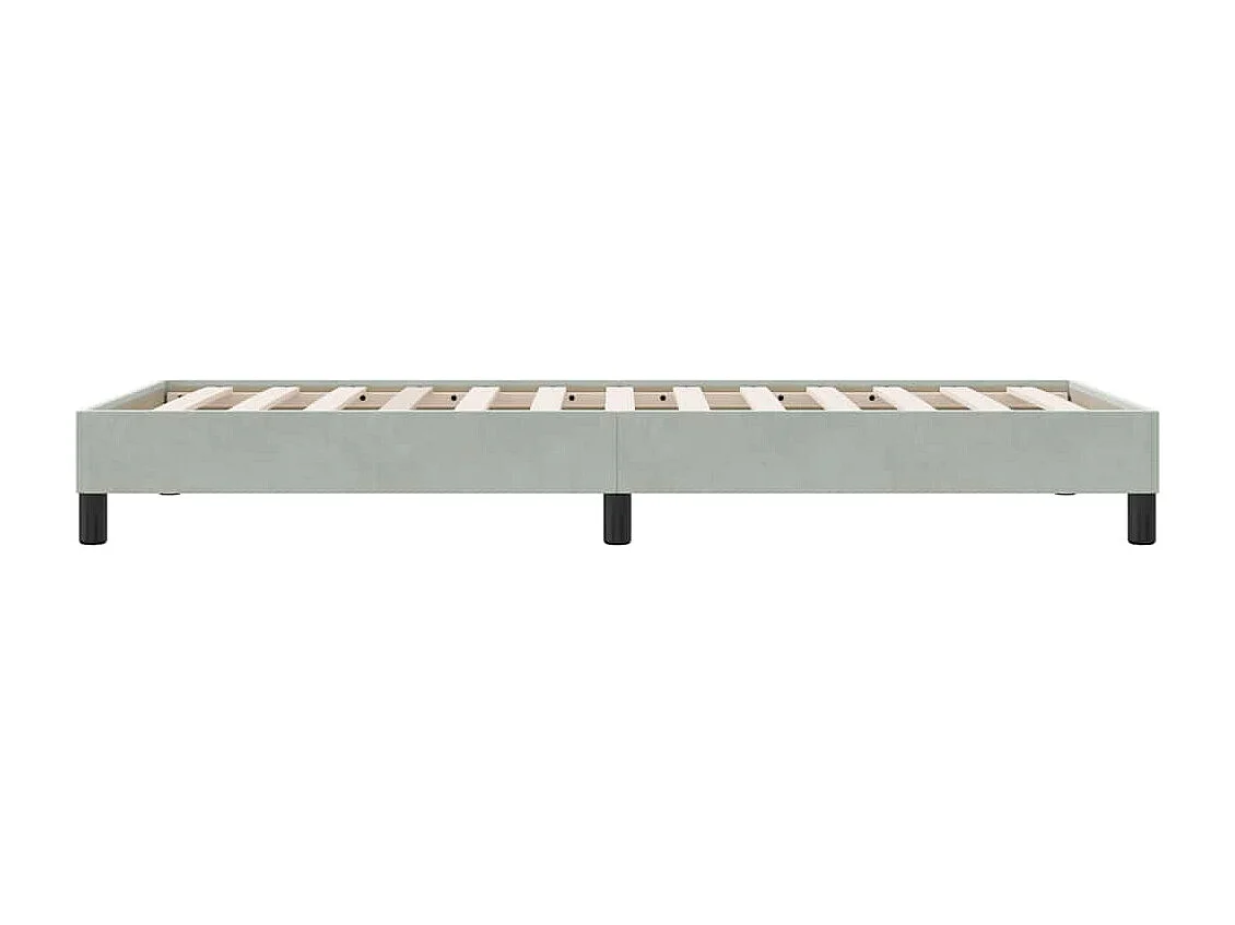 Sommier à lattes de lit sans matelas gris clair 90x210 cm