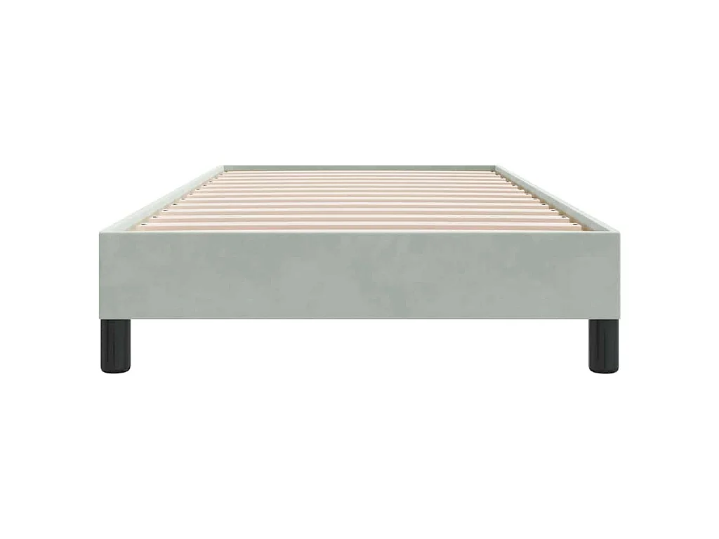 Sommier à lattes de lit sans matelas gris clair 90x210 cm