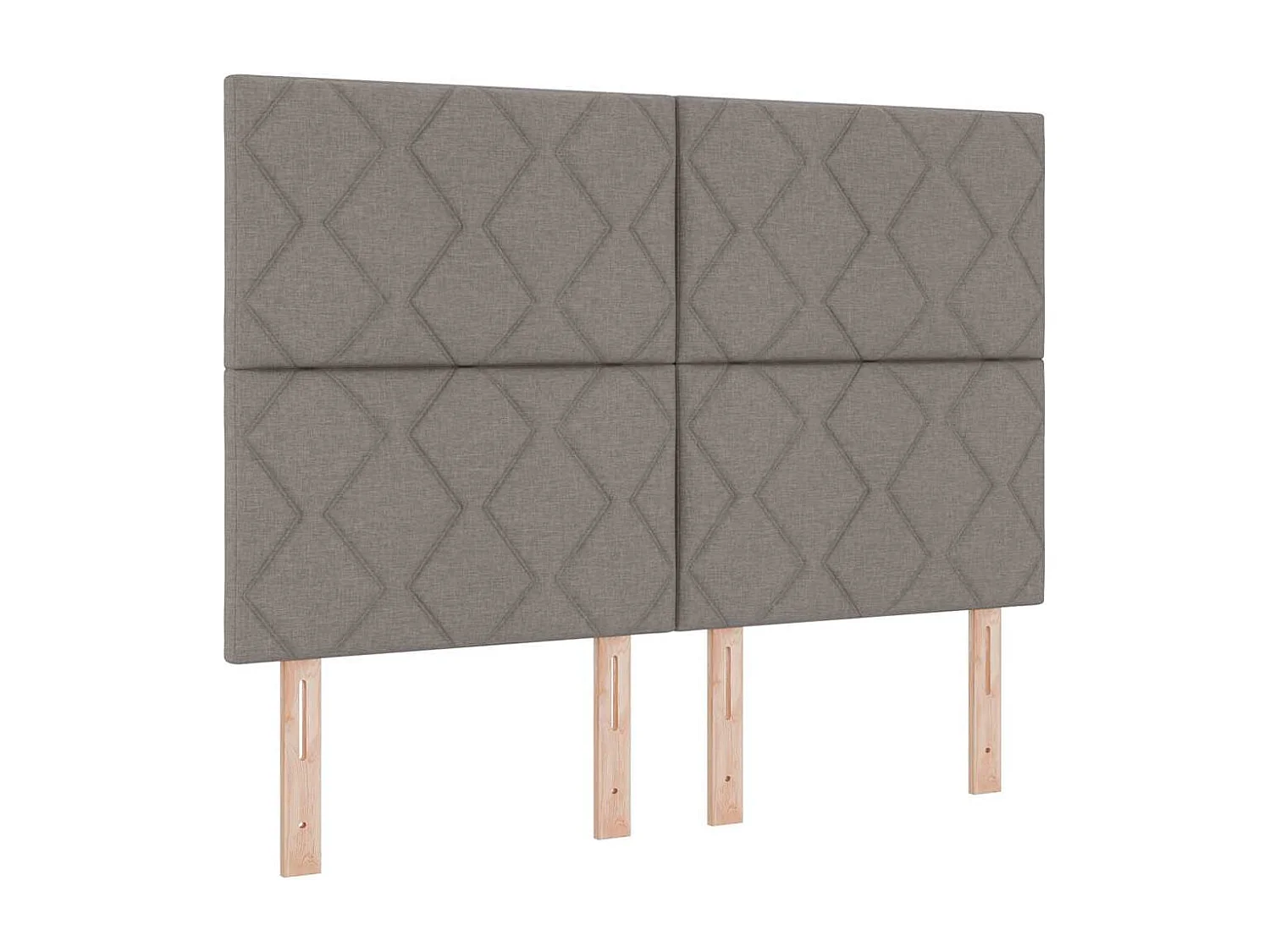 Cama tipo Box Spring con cabecera Taupé 200 x 160 cm tela