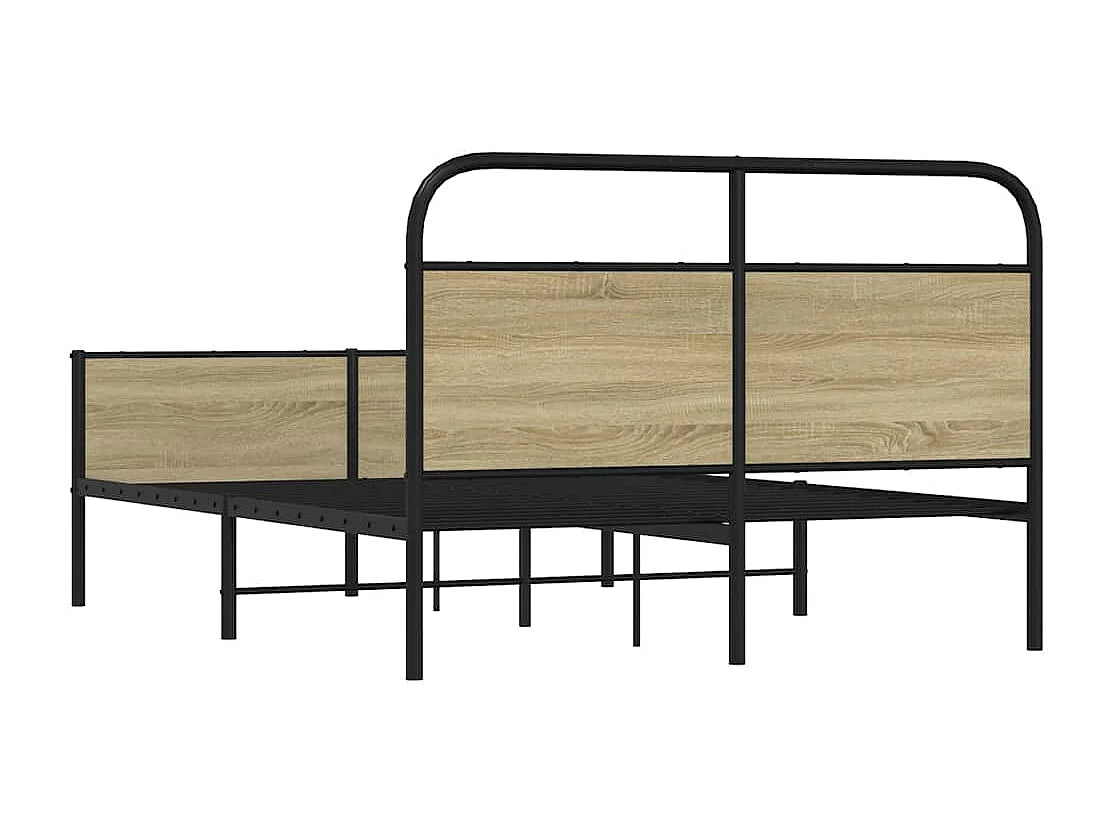 Bettgestell ohne Matratze 140x200 cm Sonoma-Eiche Holzwerkstoff