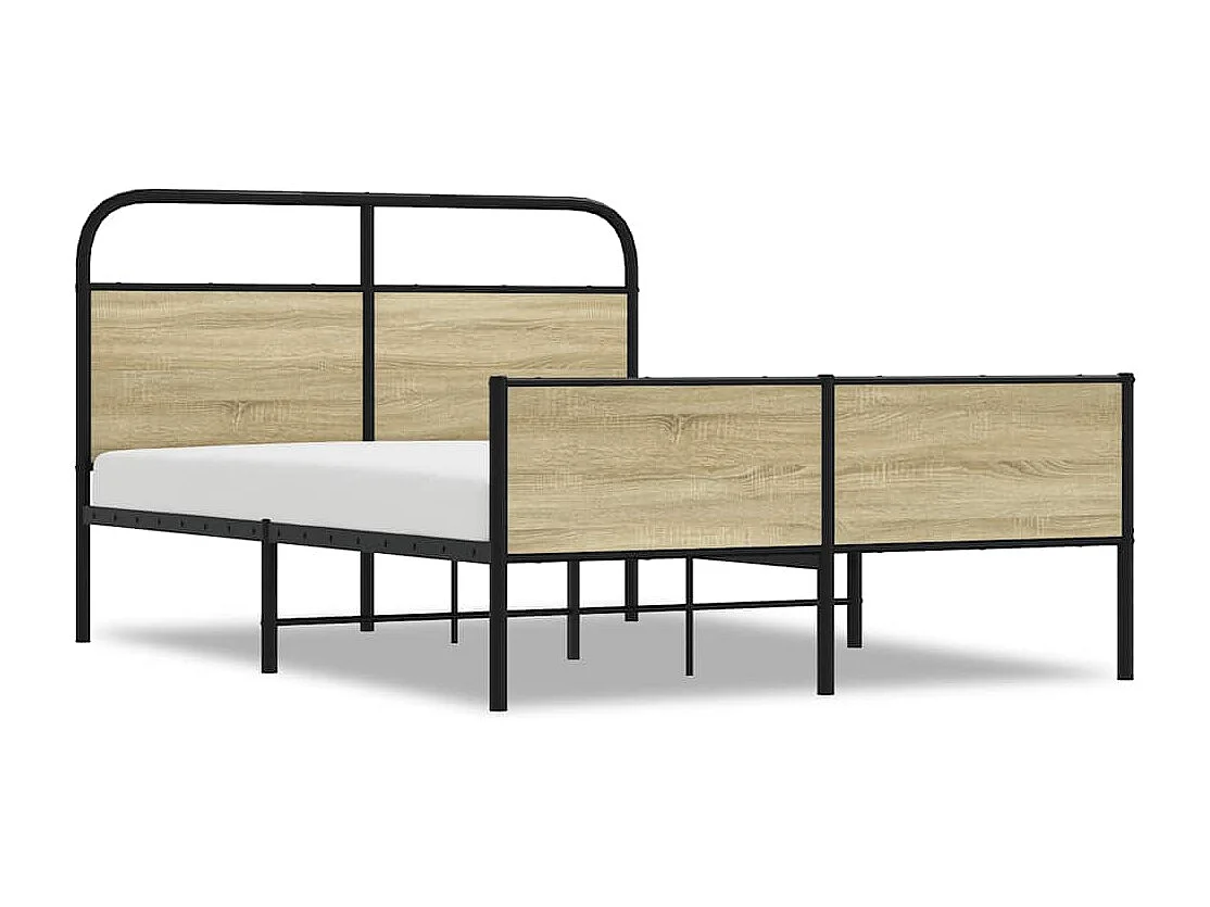 Cadre de lit sans matelas 140x200 cm chêne sonoma