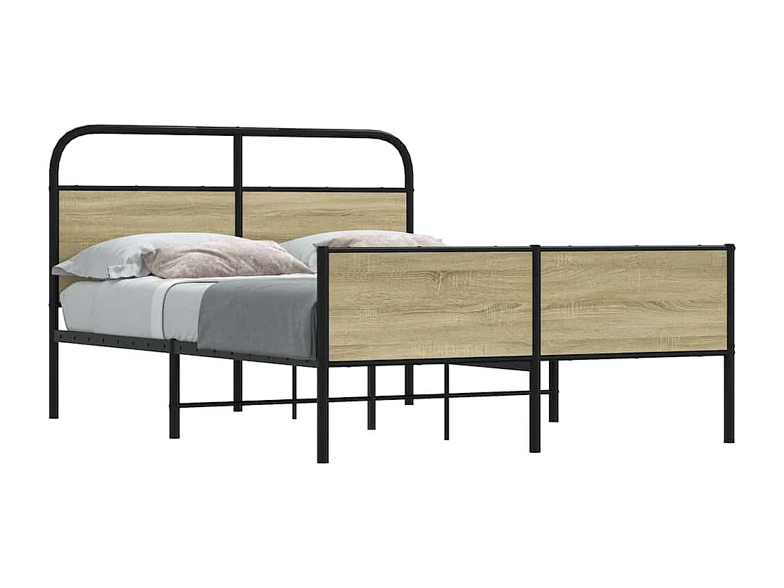 Cadre de lit sans matelas 140x200 cm chêne sonoma