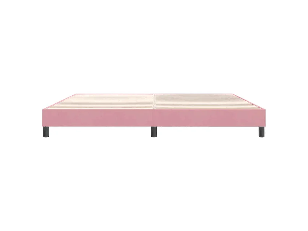 Cama com molas sem colchão 180x220 cm veludo rosa