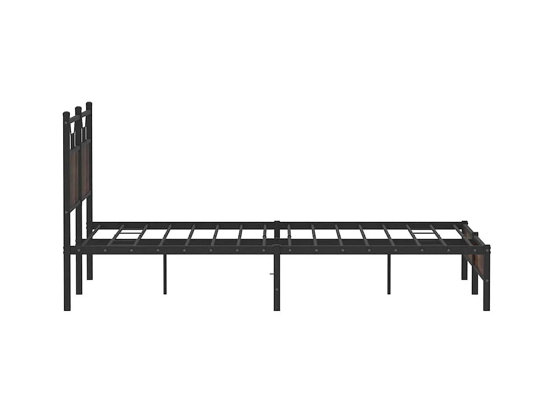 Bettgestell ohne Matratze Braun Eiche 140x190 cm Holzwerkstoff