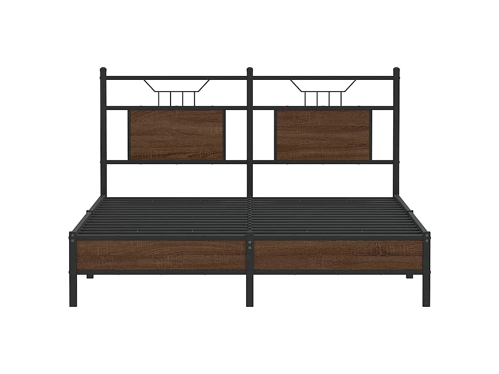 Cadre de lit sans matelas chêne marron 140x190 cm