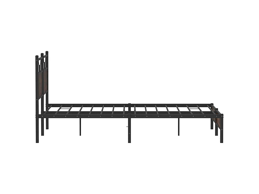 Cadre de lit sans matelas chêne marron 140x190 cm