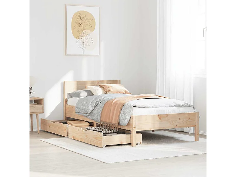 Bedframe zonder matras massief grenenhout 90x190 cm
