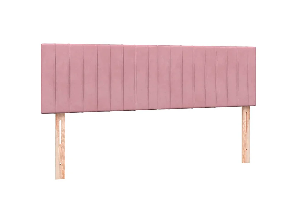 Boxspringbett mit Matratze Rosa 140x210 cm Samt