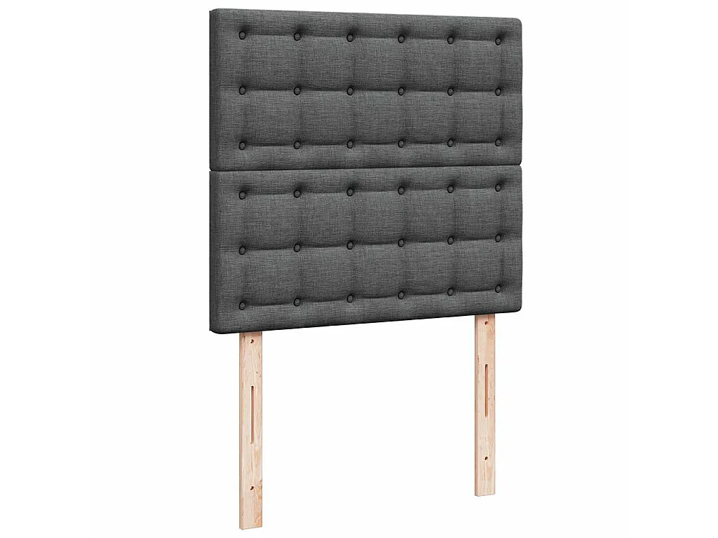 Estrutura cama otomana colchão 90x190 cm tecido cinzento escuro