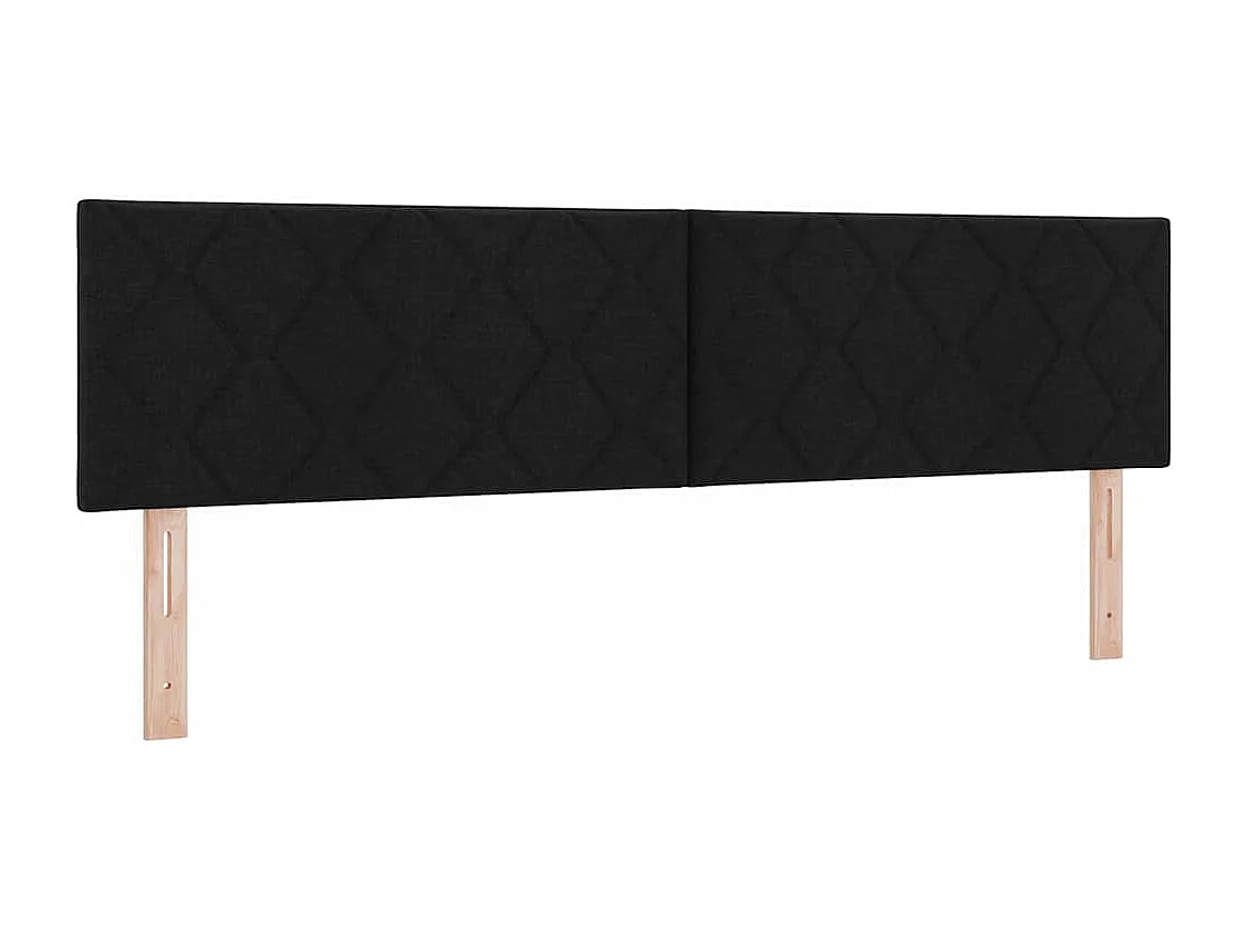 Boxspringbett mit Matratze Schwarz 180 x 200 cm Stoff