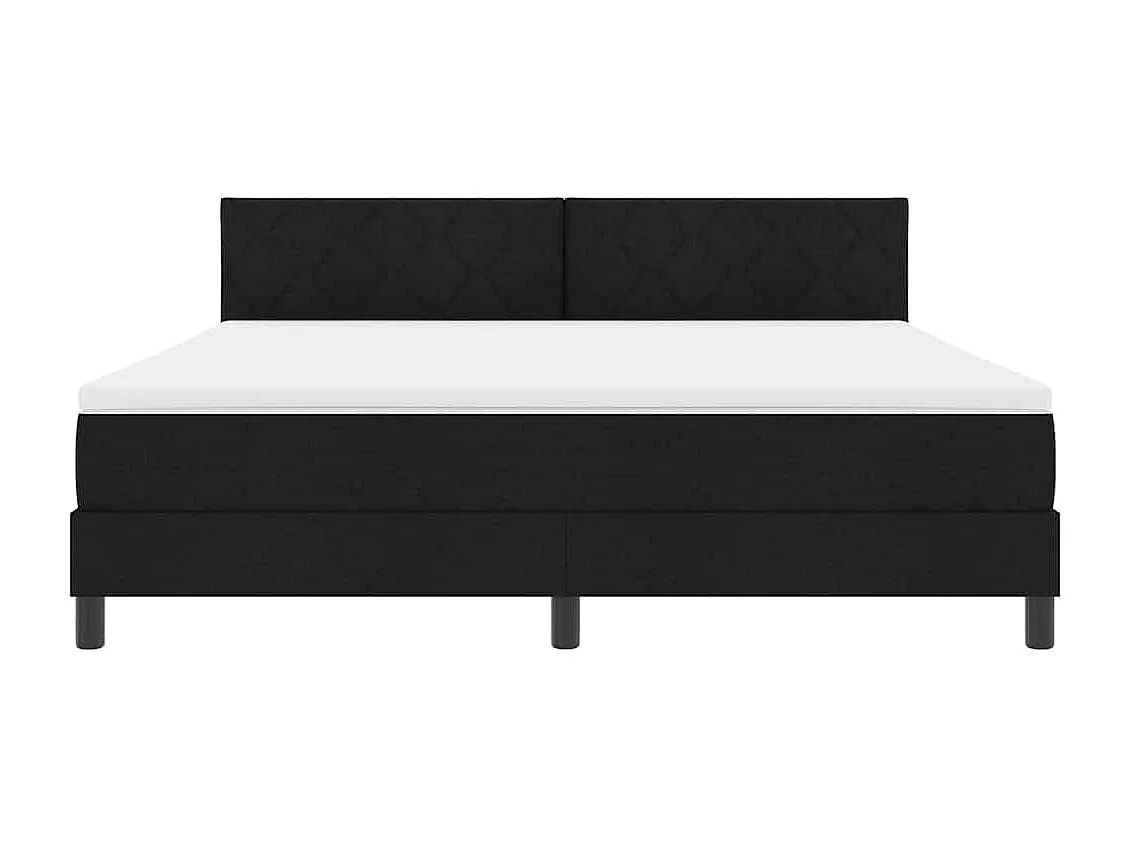 Boxspringbett mit Matratze Schwarz 180 x 200 cm Stoff