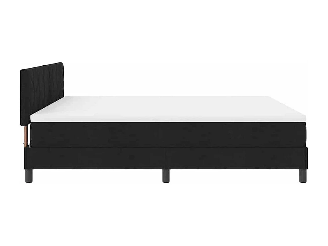Boxspringbett mit Matratze Schwarz 180 x 200 cm Stoff