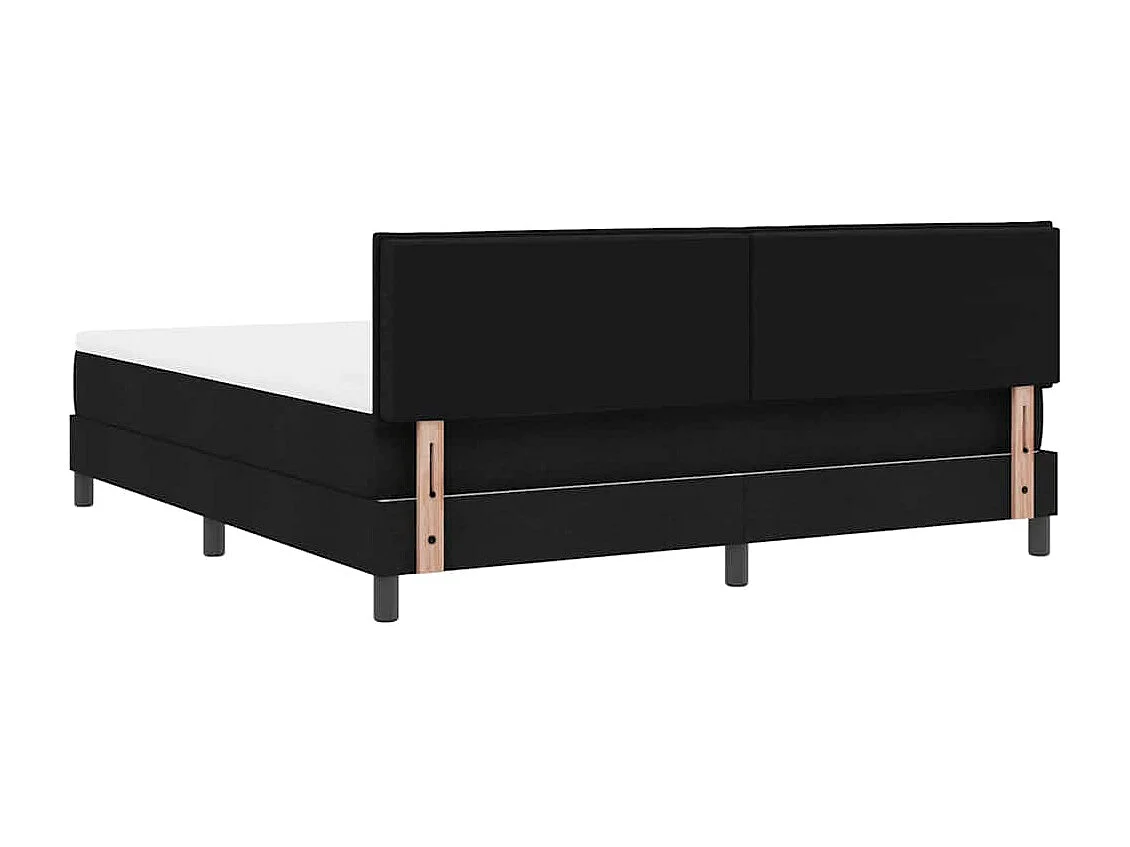 Boxspringbett mit Matratze Schwarz 180 x 200 cm Stoff