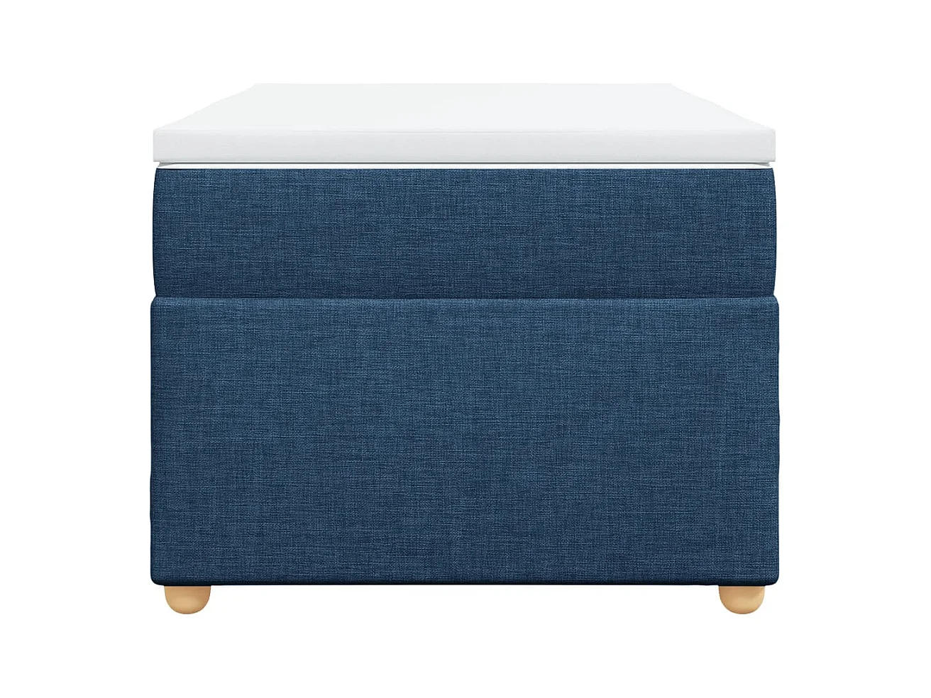 Boxspring met matras stof blauw 90x190 cm