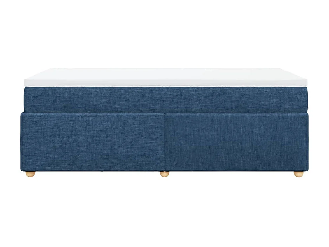 Giroletto a Molle con Materasso Blu 90x190 cm in Tessuto