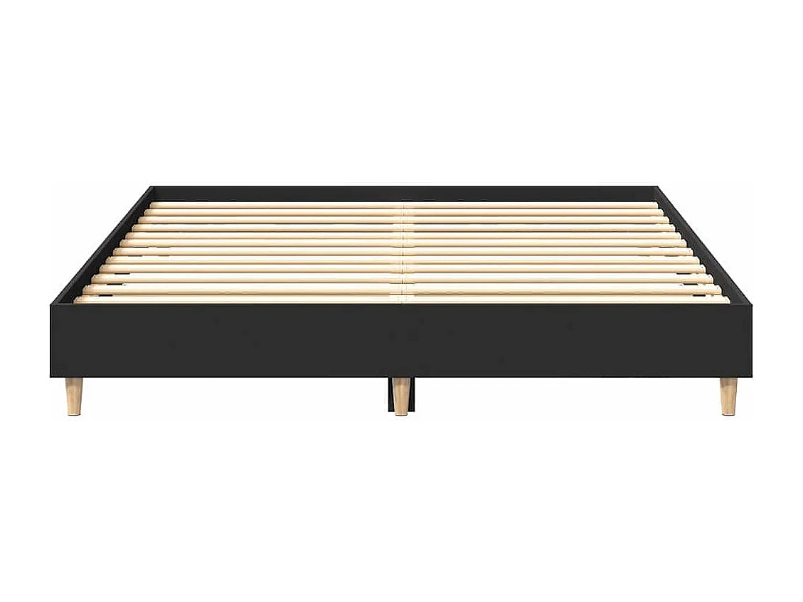Bedframe zonder matras 140x200 cm spaanplaat zwart