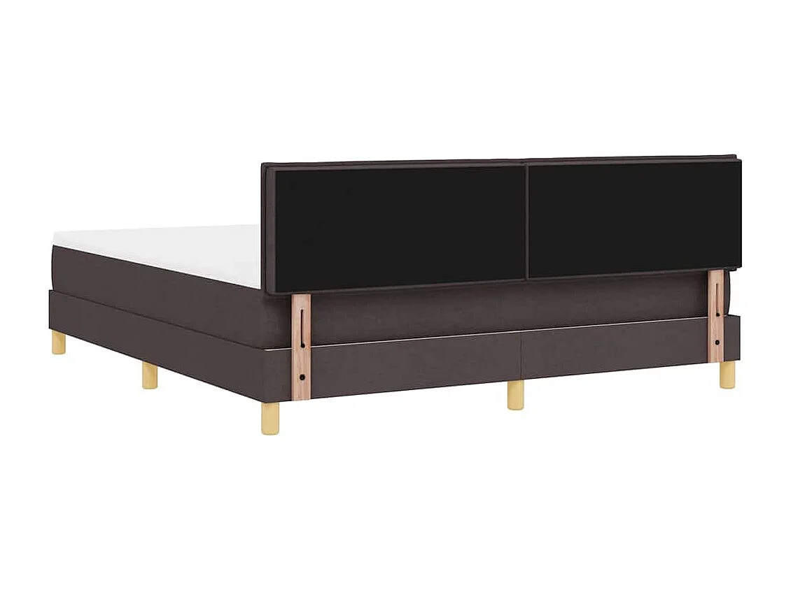 Cama box spring con colchón Marrón Oscuro 180 x 200 cm tela