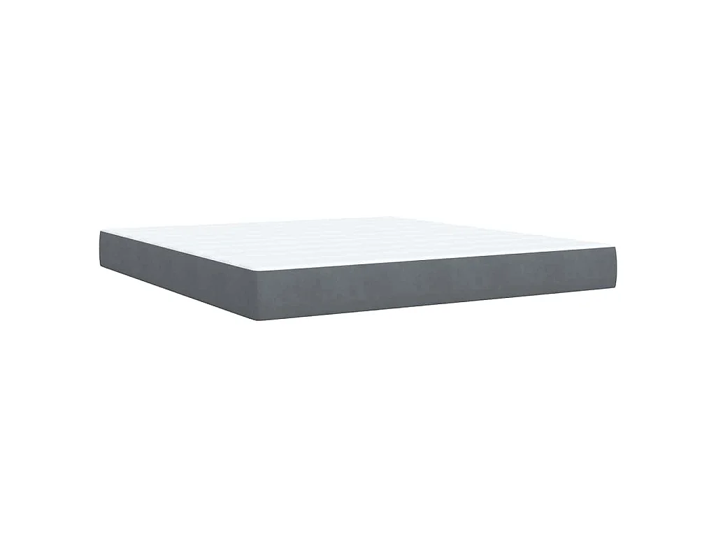 Boxspringbett mit Matratze Dunkelgrau 180x200 cm Samt