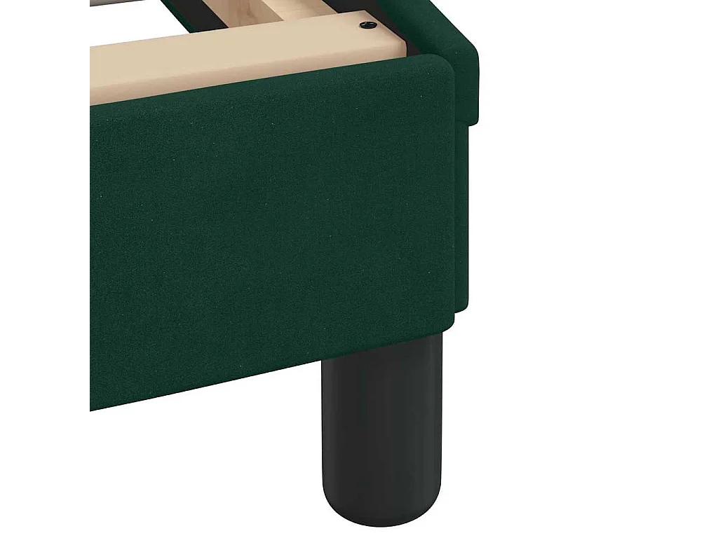 Cama com colchão Dover 140x190 cm veludo verde-escuro