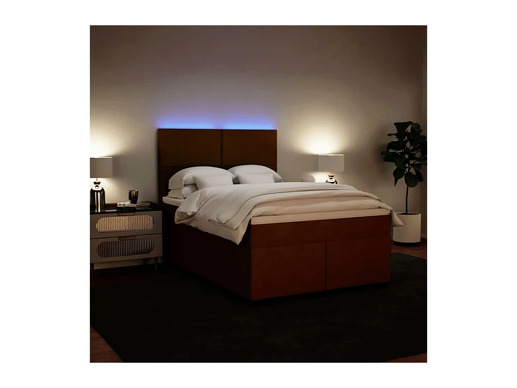 Sommier à lattes de lit avec matelas Rose 160x200 cm Velours