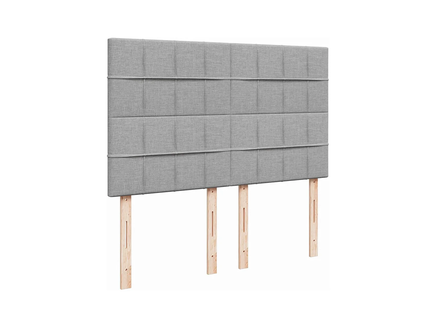 Sommier à lattes de lit avec matelas Gris clair 140x190cm Tissu